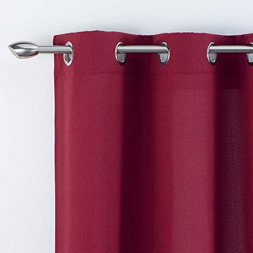 Douceur d'Intérieur Polyester Curtain 140 x 260 cm Red, W 55.1" x L 102.4" (1 Panels) - Image 3