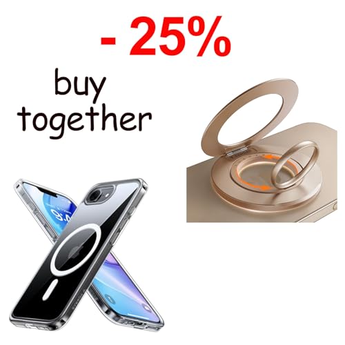Magnetic Case & Magnetic Phone Grip Ring Holder Kickstand