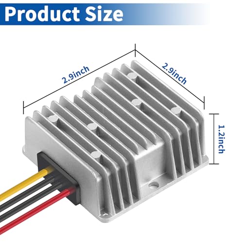 18V/20V to 12V Step Down Voltage Converter, 12V 15A DC Voltage Reducer Transformer, 180W Inverter Automatic Buck Converter Regulator for Golf Cart DIY RC Car2