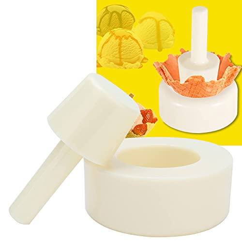 Image of Waffle Cone Maker, Flower Basket Shape Cream Horn Molds Egg Roll Maker DIY Cooking Molds Baking Accessories for Home Kitchen
