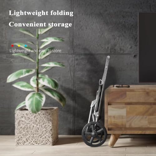 2 In 1 Einkaufstrolley Klappbar Einkaufswagen Klappbar Einkaufsroller Mit Rädern, Tragfähige Sackkarre Mit Wasserdichter Tasche Für Einkauf, Camping, Garten(/Red) – Bild 5