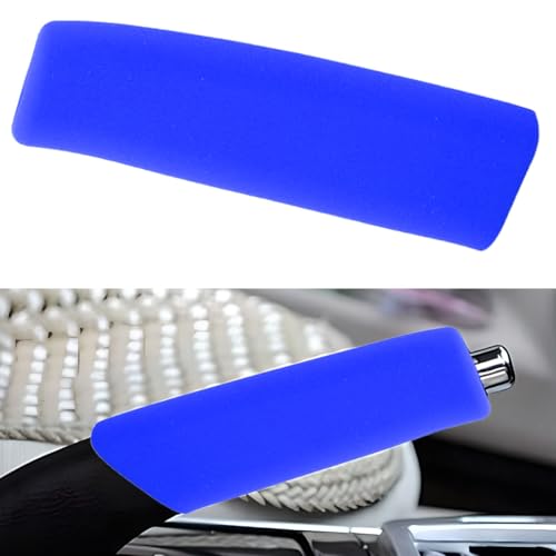 Tuxihapp Car Handbrake Cover - Silicone Comfortable Handle Grip Cover Car Parking Brake Lever Decorative Protector - Universal Anti-Slip Brake Grip Sleeve for Cars, Trucks, SUVs (Blue)