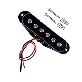 * Peso: 66g Pastilla de Guitarra, Guitarra Electrica Bobina Simple Sonido Pickup Transductor de Audio para Parte de Reemplazo de Guitarra ST,Negro
