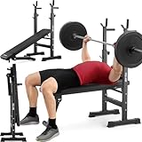 Gymtek XL700 Trainingsbank mit Power-Press-Technologie, Verstellbare Hantelbank für Krafttraining...