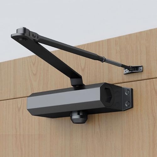 Cierrapuertas comercial de aluminio ajustable para puertas pesadas de 65 a 85 kg 2