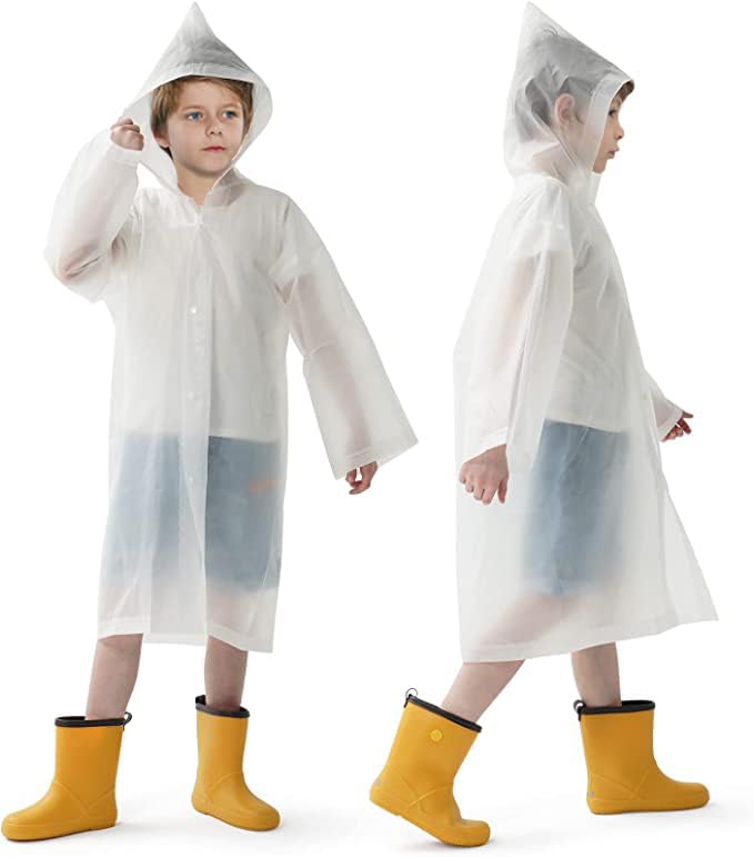 Ropa Para Niño, Apparel DIOZYRA 2 Impermeable Para Niños, Reutilizable EVA Poncho Impermeable, Senderismo y Actividades Al Aire Libre, Adecuado Para Niños y Niñas de 6 a 13...