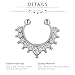 D.Bella Fake Nose Ring Faux Nose Rings Hoop Clip On Earrings for Men Women Non Piercing