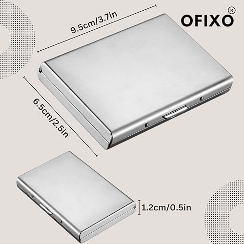 Image of OFIXO Credit Card Holder Protector Stainless Steel Credit Card Wallet Slim Metal Credit Card Case for Men and Women (MT-Silve)