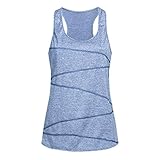 Sulifor Mujeres sin Mangas de Yoga,Tops Ropa Deportiva,Ideal para Correr Entrenamiento,Camisa Túnica para Mujer,Chaleco Tanque de Verano
