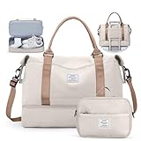 Travel Duffel Bag with Shoes Compartment, Carry on Overnight Weekender Bags for Women, For Spirit Airlines 18x14x8 Personal Item Bag