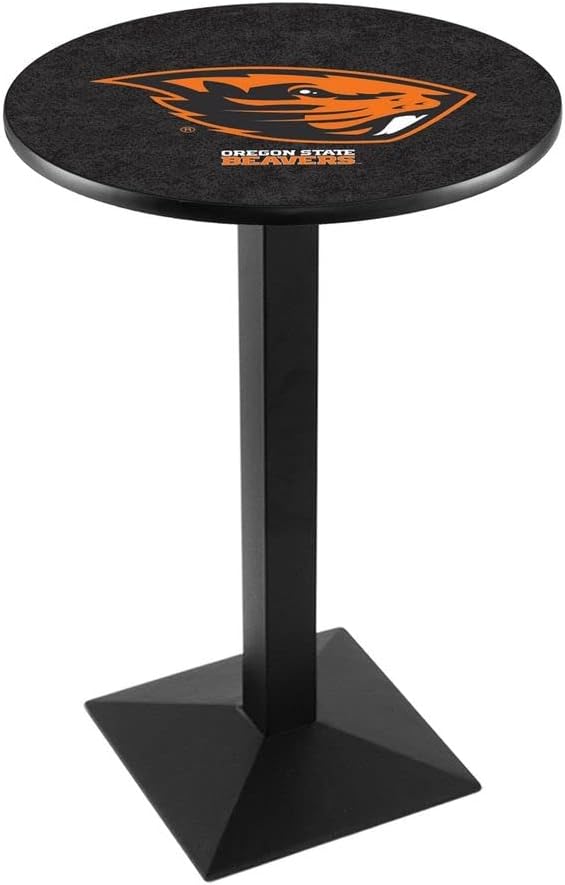 Holland Bar Stool Co. L217-42" Black Wrinkle Oregon State Pub Table with 36" Dia. top