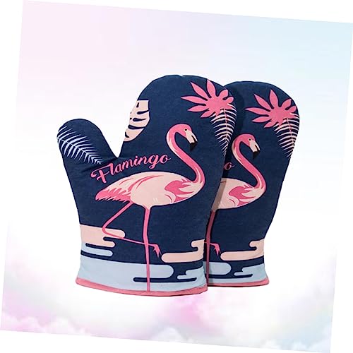 HEMOTON 1 Paar Ofenhandschuhe Backhandschuhe Kitchen zubehör die köchin BBQ-Grillhandschuhe Handschuhe für hohe Temperaturen hitzebeständige Handschuhe Küchenhandschuh rutschfest Topfregal – Bild 4