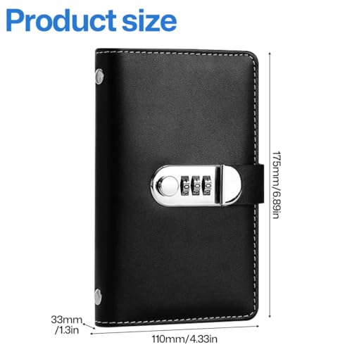 Haushaltsbuch mit Geldfächer, Sparen Organizer Geld mit Schloss, A6 Budget Planner Passwort Sparplaner 100 Seiten Umschlagmethode mit Folien für Finanzplaner Sparen Mappe