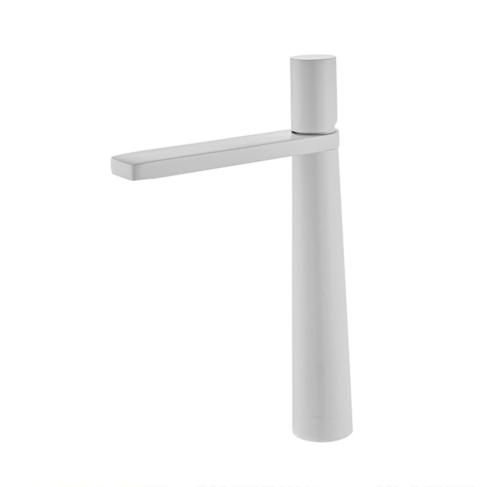 Robinet d'évier en laiton blanc monotrou à cartouche céramique durable