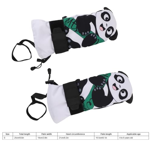 Manoplas de esquí para niños impermeables y resistentes con protectores 6