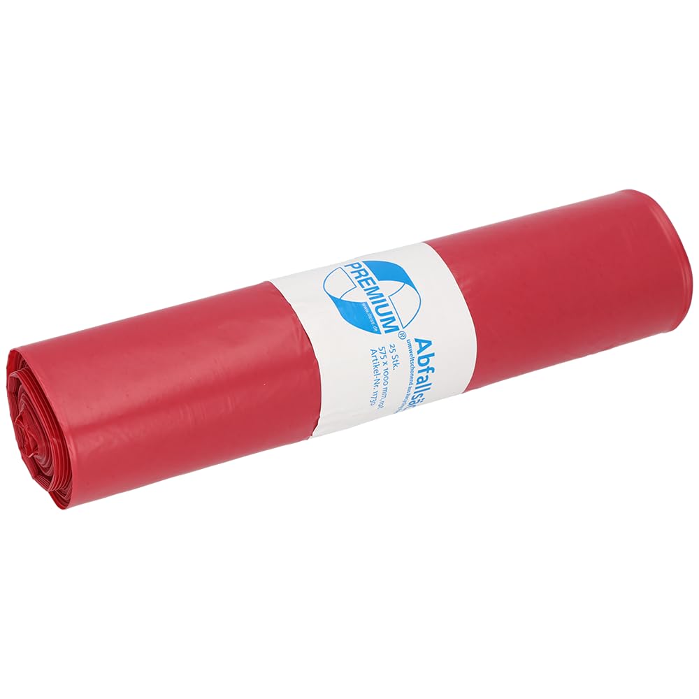 Deiss Premium Rubbish Bags 70 Litres Red
