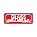 Brady Glass Handle with Care, White on Red, 1.25" H x 3.125" W, Paper, Pack of 500 Labels