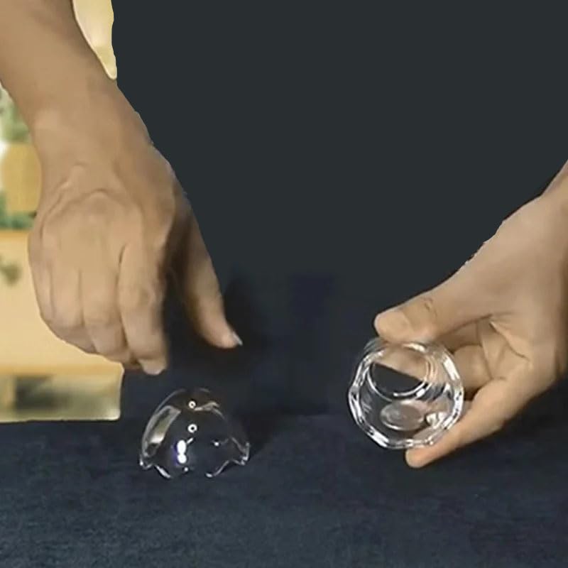 Penetration Impossible 2.0 Magic Tricks Signé Coin Penetre Transparent Container Magic for Magicians Close Up Illusions Gimmicks
