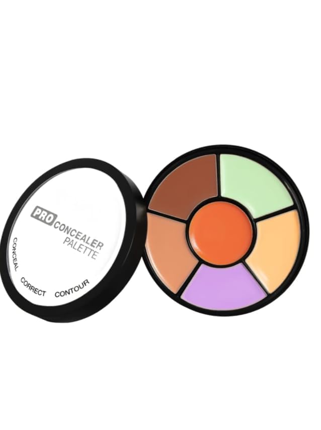 3 In 1 Makeup Palette Brights Concealer For Dark Circles,Blush And Highlighter Palette,Oil Control Pro Concealer For Face Makeup,Conceal Correct & Contour,All Skin Types,Matte,1 Count