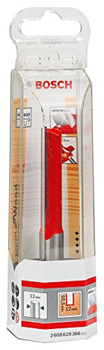 Bosch Professional Nutfräser (für Holz, Schaft 12mm, Ø12mm, Arbeitslänge 50,5mm, Gesamtlänge 98mm), 2608629366