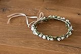  Diadema primera comunion de flores blancas ajustable diametro aprox.20 cm