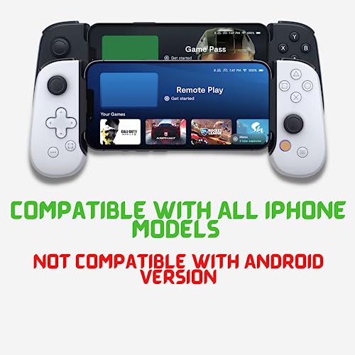 Amarwen : Premium Silicone Grip Cover Case Compatible With Backbone Controller - Anti-Slip Skin Shell For Enhanced Gaming Experience [For Iphone Only] Blue - Thicker Comfortable Grip #TOP4