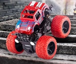 Image of Prime Mini Monster Truck Cars Toys Push and Go 360 Degree Rotating Stunt Car Trucks for Kids Playing and Gifting (Monster Truck)