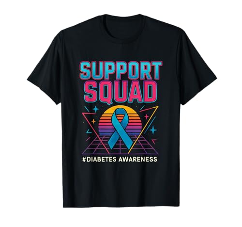 Support Squad Funny Type 1 Diabetes Concientización Diabético T1D Camiseta