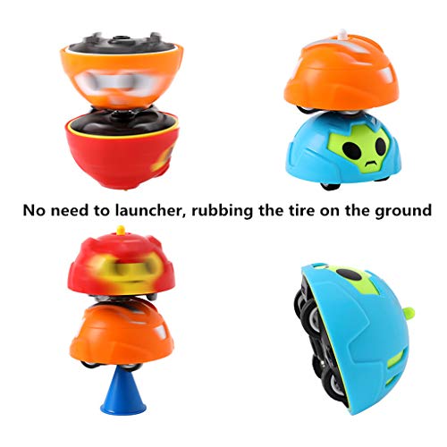 Junlinto,Spinning Top Car Toy Battle Gyro Magic Spinning Top Egg Fidget Toy Kids Toy Party Favor Boys Toy Gift Random delivery