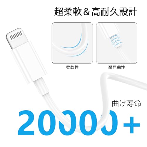 USB-C ライトニングケーブル 【2M ２本】純正 iPhone 充電ケーブル USB-C to Lightning PD急速充電 高速データ同期 あいふおん充電コード for iPhone 14/14 Pro/13/13Pro/12/11/XS/XR/8/8plus/iPad/AirPods/MacBookなど各種対応