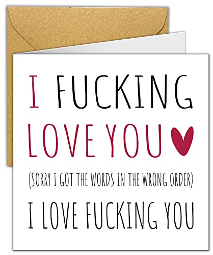 Funny and Rude Valentines Card Boyfriend | Sexy Joke Valentine’s Day Card for Husband Wife Girlfriend Him Her Anyone | Cute Luxurious Card to the one I love