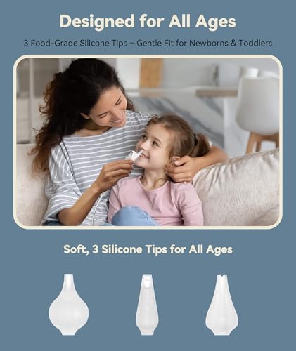Electric Nasal Aspirator for Babies and Toddlers | Baby Nose Sucker with 3 Suction Levels | Easy-to-Clean Nose Aspirator for Babies | Portable Booger Sucker - Image 6