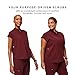 FIGS Rafaela Oversized Scrub Top for Women — Burgundy, M