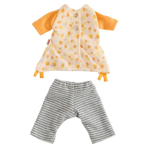 HABA Kleiderset Summer Feeling – 2-teiliges Puppen-Outfit mit Kleid & Leggings für 30 cm Stoffpuppen – Anziehkleidung für Puppen ab 18 Monaten – waschbar bei 30 °C – 2011861001