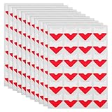 SEWOART Fotoecken zum Scrapbooking 10 Blatt Selbstklebende Rote Papier Ecken im Vintage Design für Kreative Fotoalben und Bastelprojekte
