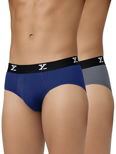 Image of XYXX Men's Ace Micromodal Regular Fit Solid Antimicrobial Briefs with No Marks Waistband (Pack of 2)