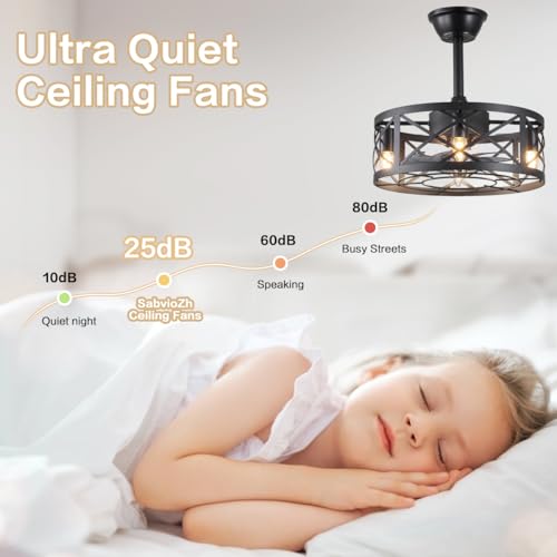 Fandelier-Caged-Ceiling-Fan-with-Light-Farmhouse-Bladeless-Ceiling-Fans-with-Lights-and-Remote-Small-Rustic-Ceiling-Fans-with-Lights-for-Kitchen-Bedroom-Living-Room-Black Fandelier Caged Ceiling Fan with Light Farmhouse Bladeless Ceiling Fans with Lights and Remote Small Rustic Ceiling Fans with Lights for Kitchen Bedroom Living Room Black
