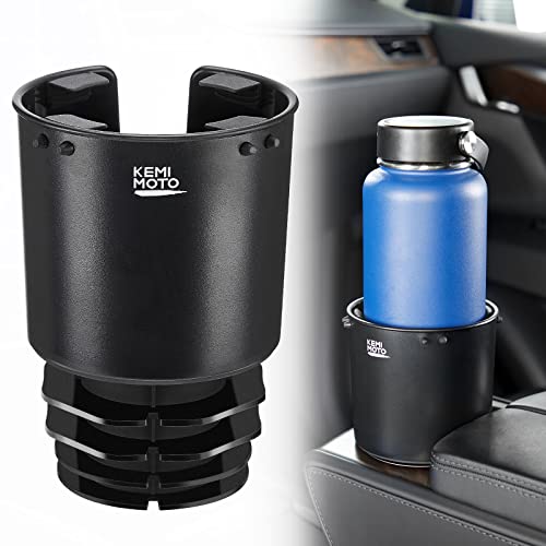 KEMIMOTO Universal Cup Holder Expander - Fits Hydro Flask, Yeti, 18-40oz 3.0in-3.8in Diameter Bottles - fit 3.2in Diameter Cup Holder for Car, RV, Truck, UTV, Golf Cart
