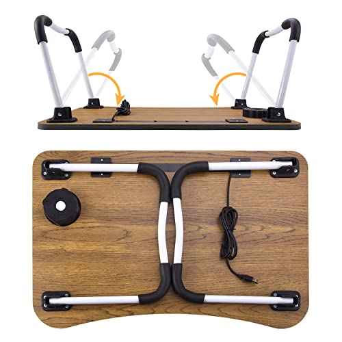 Slendor-Laptop-Desk-Foldable-Bed-Table-Folding-Breakfast-Tray-Portable-Lap-Standing-Desk-Notebook-Stand-Reading-Holder-for-BedCouchSofaFloor