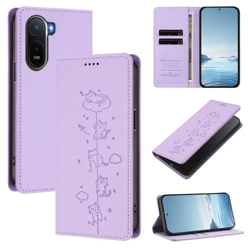 �X�}�z�P�[�X �Ή��@�� for Xiaomi Poco C85x 5G,�Ή��@�� for Redmi A7 Pro 4G �X�}�z�P�[�X�y�J�[�h�z���_�[�E�E�H���b�g�E�}�O�l�b�g�o�b�N���E�t���b�v�E�X�^���h�@�\�t���zPurple