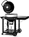 Napoleon PRO22 Charcoal Kettle Grill with Folding Cart, Black, Porcelain-Enameled Lid and Bowl, Chrome-Plated Cooking Grid