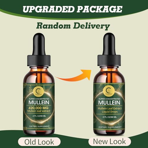 Mullein Drops for Lungs - Lung Cleanse & Detox - Vegan Mullein Leaf Extract Liquid Tincture, Support for Respiratory, Immune, Digestive System, Natural Herbal Supplement, Non-GMO,2 FL OZ - Thumbnail 7