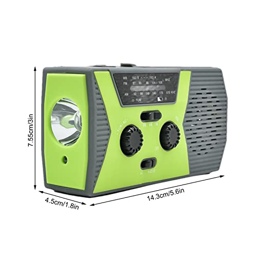 LKR Handslinger, weerradio, noodradio, zonne-radio, FM/MW powerbank, zaklamp, leeslamp en SOS-alarm voor noodgevallen en outdoor-activiteiten - Image 5