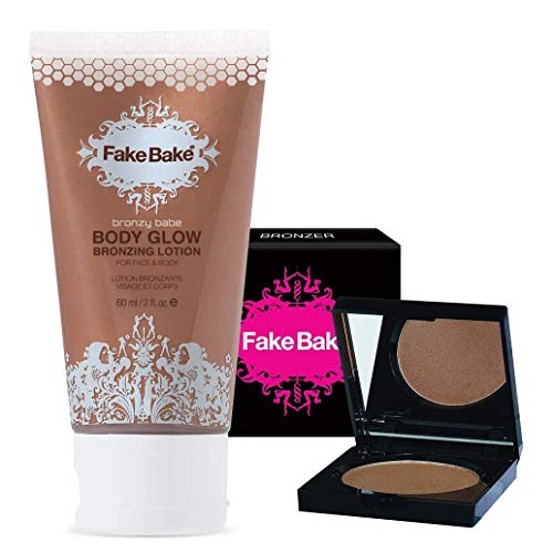 Fake bake body glow with bronzing compact