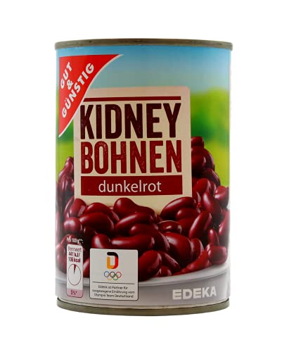 Gut & Günstig Kidneybohnen dunkelrot, 12er Pack (12 x 255g)