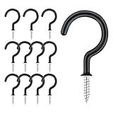 【Handwerkskunst】 Der verdickte Schraubhaken ist robust und langlebig, was die Tragfähigkeit verbessert und sich nicht leicht verformen lässt.