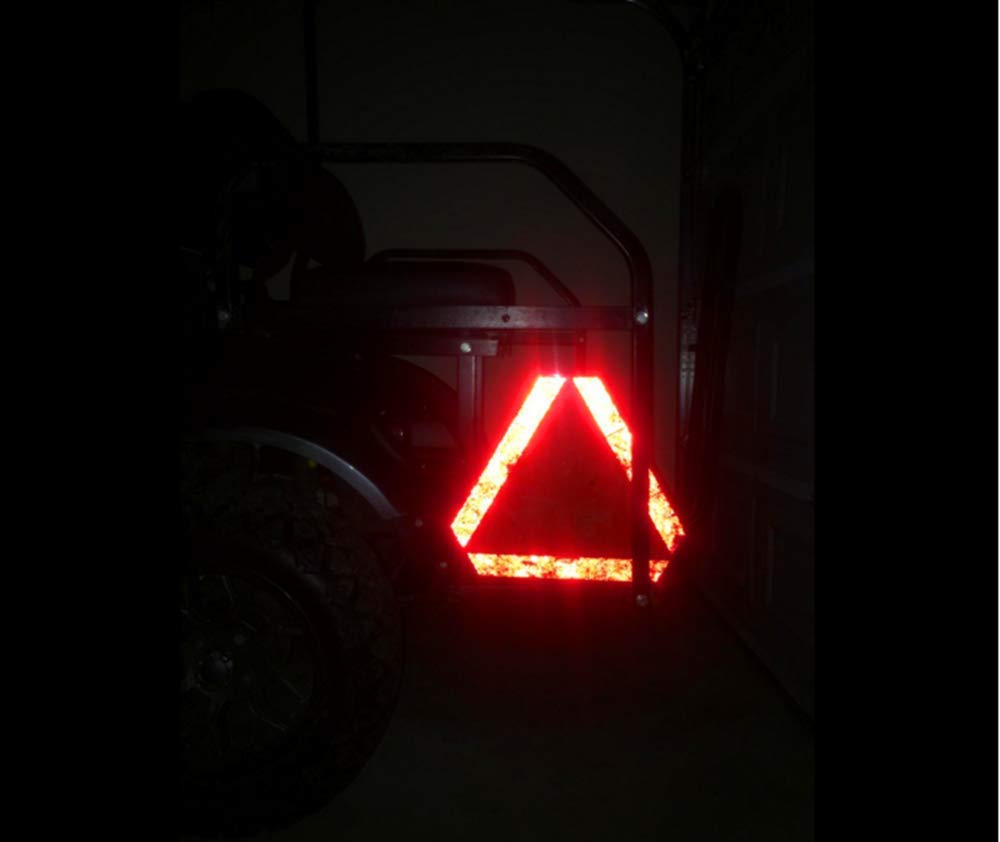 Slow Moving Vehicle Sign, Farm Triangle Safety Sign, Aluminum 14"x16" Engineering Grade Reflective for Golf Cart — Amazon image 7