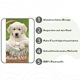 damaloo Hunde Kinder Handtuch groß aus Baumwolle – Hundewelpen Badetuch für Jungen, Mädchen & Erwachsene - XXL Duschtuch 70x140