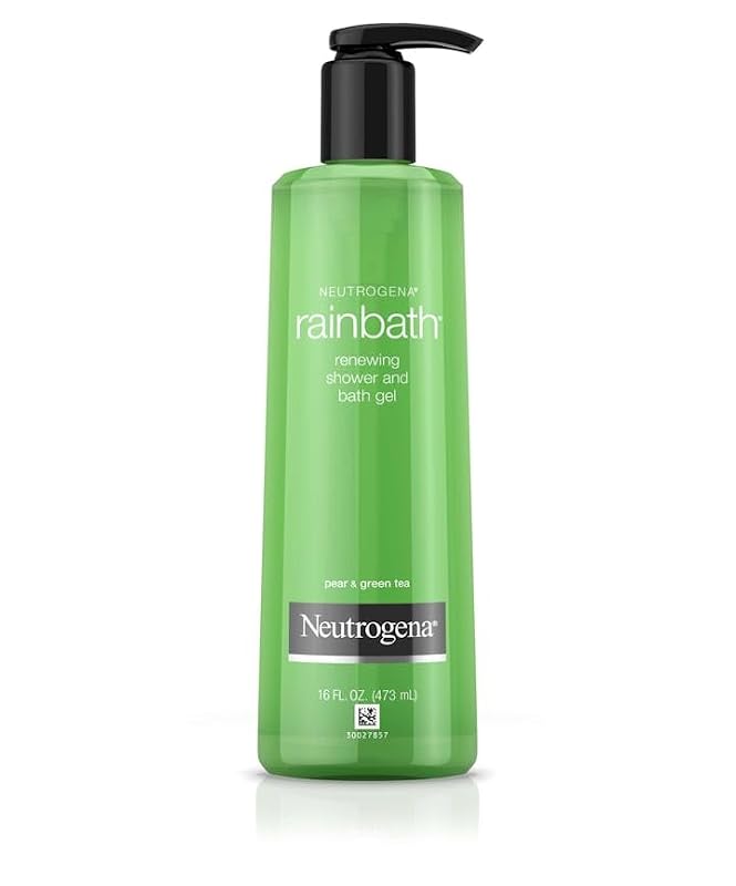 Gel de banho e ducha Neutrogena Rainbath com fragrância de pera e chá verde, Pacote com 2 de 473 mL