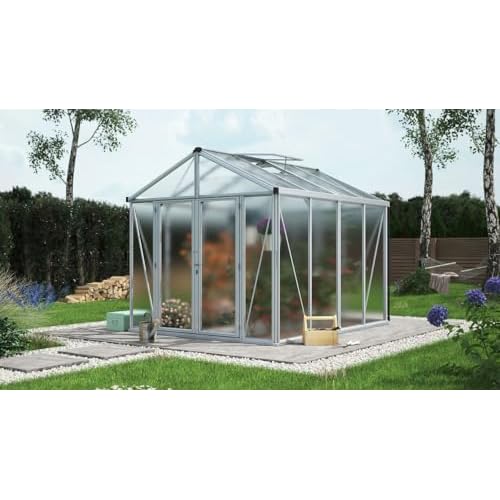 Zeus Comfort 8100 HKP 16 mm Gewächshaus Aluminium eloxiert 2 Dachfenster Garten
